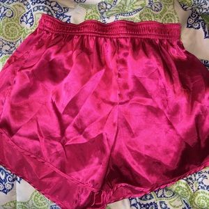PINK SATIN BOXING SHORTS