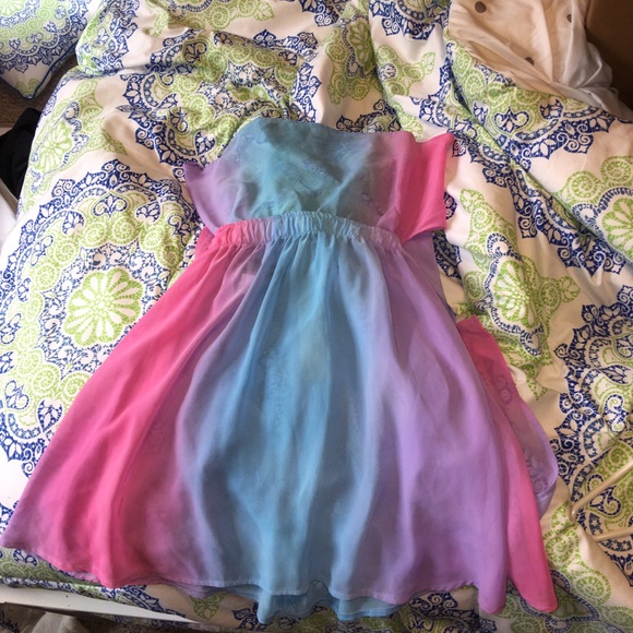 sheer multicolor dress