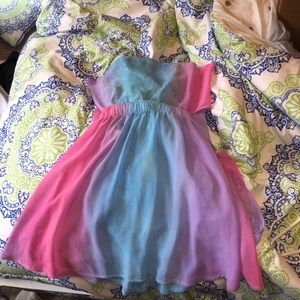 sheer multicolor dress