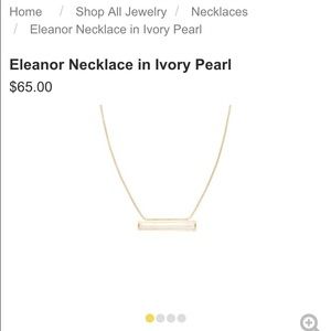 Kendra Scott Elenanor ivory pearl necklace