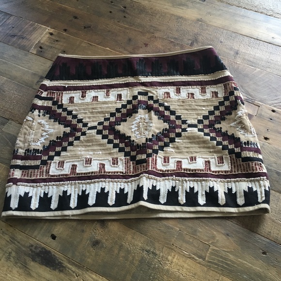 Patterned Sequined Zara Skirt