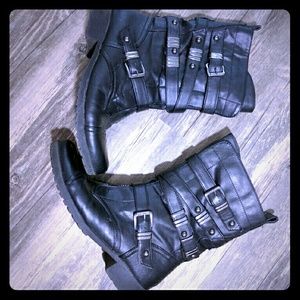 G by Guess Black Moto Boot