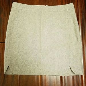 J.Crew wool lined beige skirt