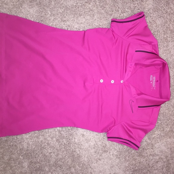 Cranberry Nike Dri-Fit Womens Golf Shirt