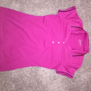 Cranberry Nike Dri-Fit Womens Golf Shirt