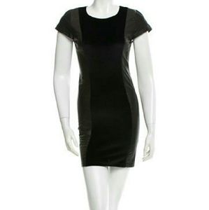 Alice & Olivia  Leather paneled mini dress size 4