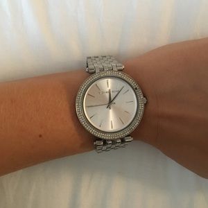 MICHAEL KORS silver toned watch