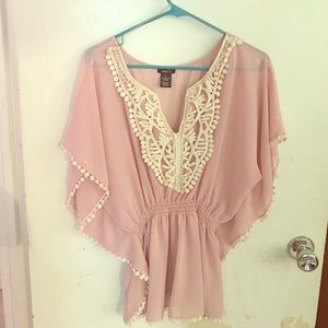 Rue 21 pink and white tunic.