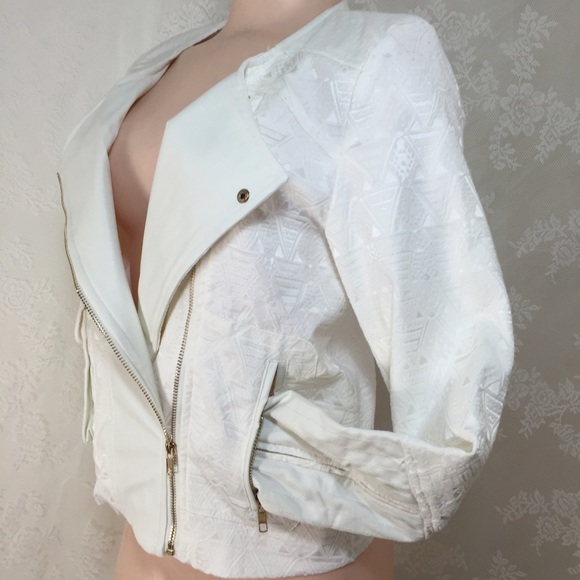 73 off Endless Rose Jackets & Blazers White jacket with gold zippers. from Suan fashion's