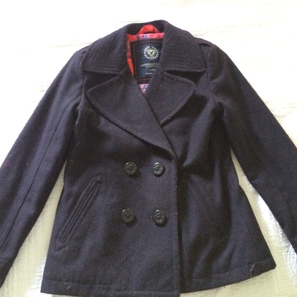 American Eagle navy blue Pea Coat