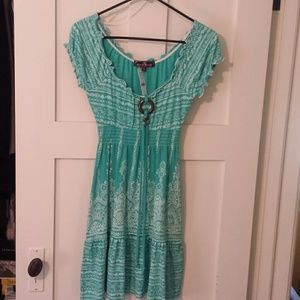 Super Cute!! Tiffany blue cap sleeve mini dress