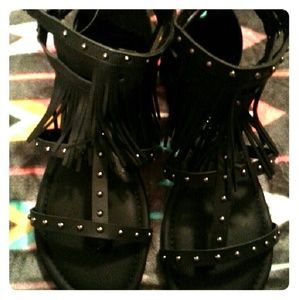 Torrid Gladiator Fringe Sandals