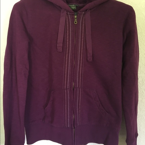 Eggplant purple hooded sweatshirt - Eddie Bauer