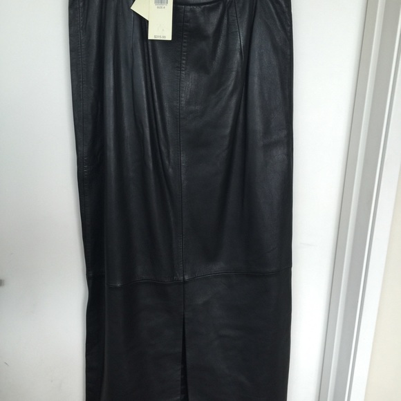 Long leather skirt