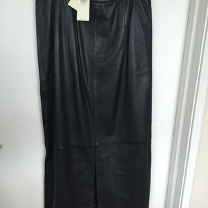 Long leather skirt