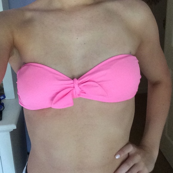Victoria's Secret candy pink strapless bikini top