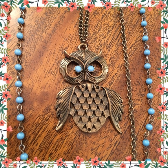 Multi Strand Owl Necklace
