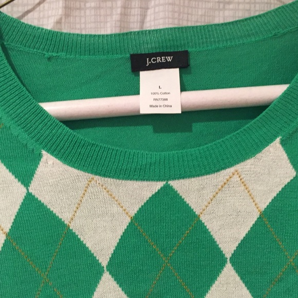 J. Crew plaid sweater size L - Picture 2 of 4