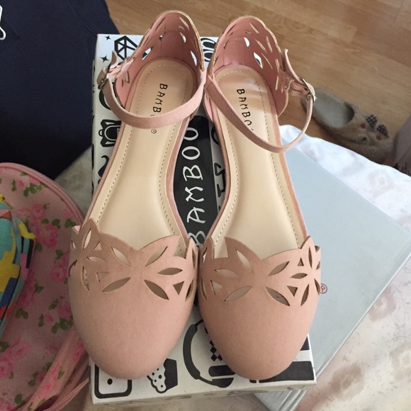 Shoes New Dusty Pink Cut Out Mary Jane Flats Poshmark