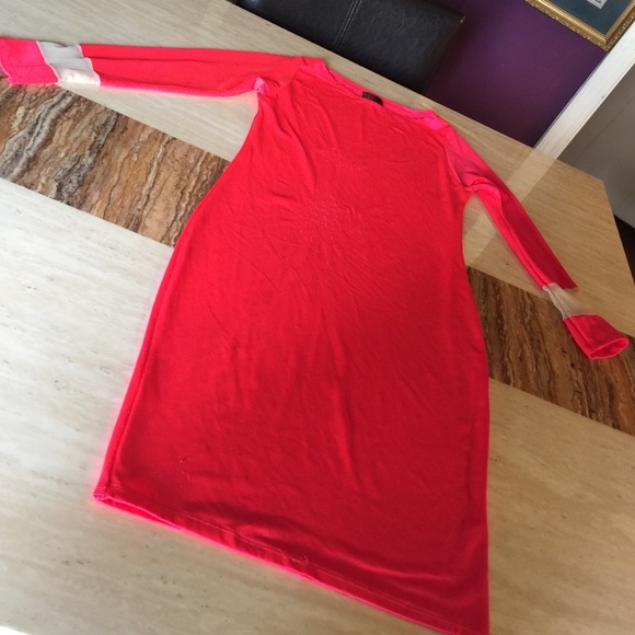 Spandex hot pink lucky charm dress