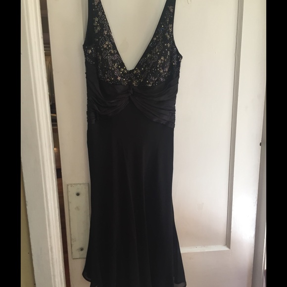 Barely worn dark purple beaded cocktail dress