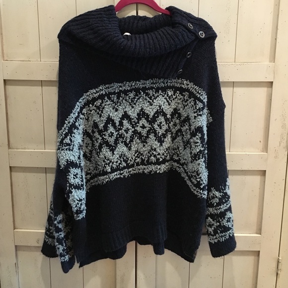 Navy Free People sweater