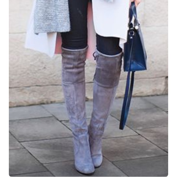 Thigh High Gray Boots