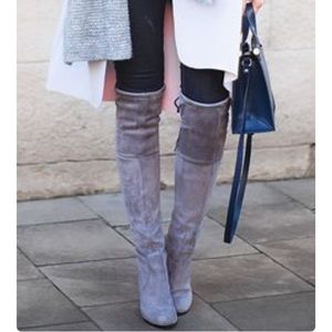 Thigh High Gray Boots
