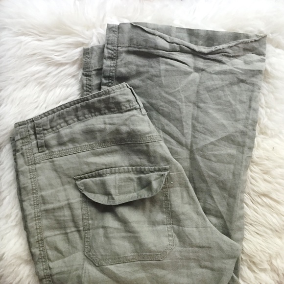 Linen Drawstring Pants - Picture 2 of 4