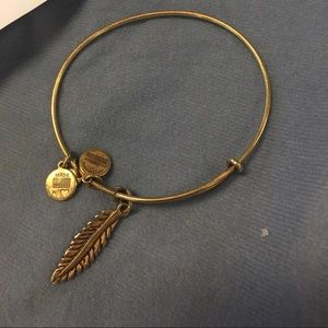Alex & Ani Gold Feather Bangle