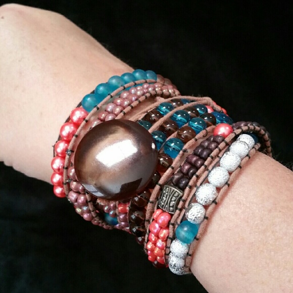 New Handmade One of a Kind Wrap Bracelet - Picture 3 of 4