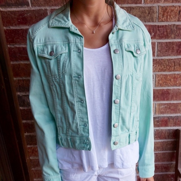Gap turquoise jean jacket