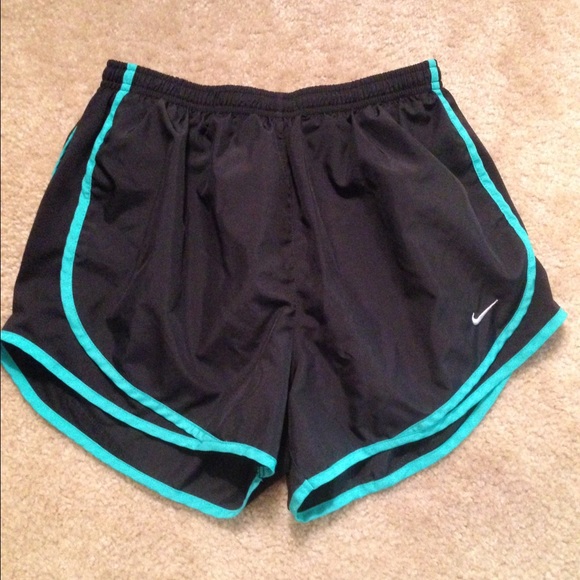 Nike Tempo Shorts - Teal and Black M