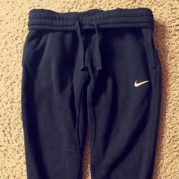Black ankle cuffed Nike sweats