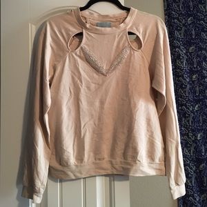 Skies are Blue cut out sweater