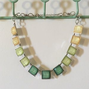 Green ombré statement necklace
