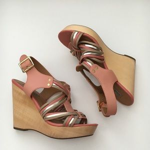Multi Colored blush Steve Madden wedges