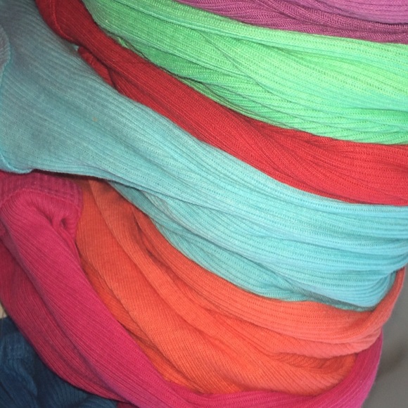 MULTIPLE COLORED RIBBED TANK TOPS - Picture 2 of 2