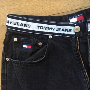 Vintage Mens Black Tommy Jeans