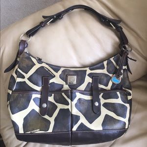 FINAL Leather Dooney & Bourke Giraffe Saddle bag