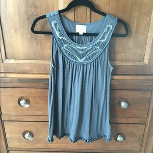 Anthropologie Grey Tank Size M