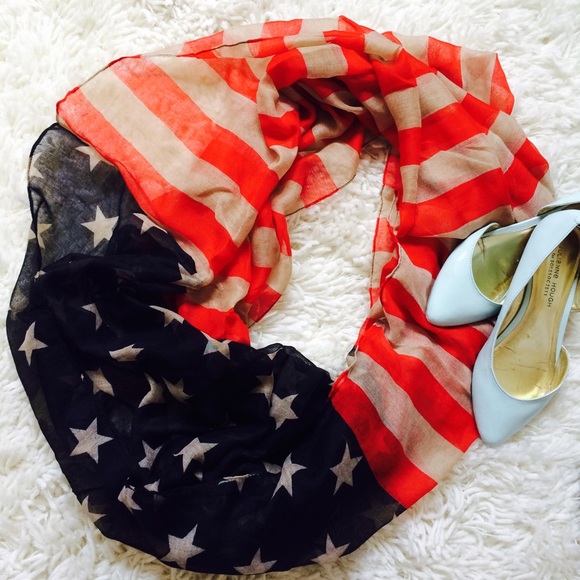 NWT | Vintage American Flag Infinity Scarf - Picture 5 of 7