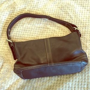 Black leather Coach purse