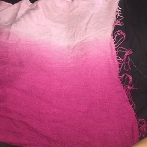 Large rectangle pink ombré scarf