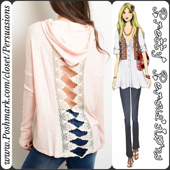 SOLD OUT Brushed Hacci Crochet Slub Hoodie - Picture 2 of 4