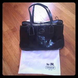 Authentic Coach Stitched Patent Leather Bag