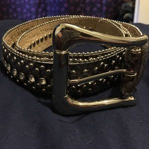 Sparkly snake skin studded belt