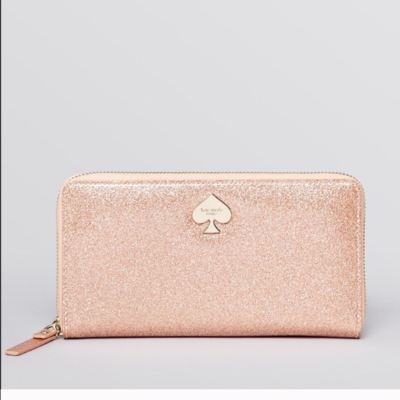 Iso Kate spade rose gold glitter wallet !!