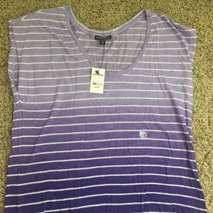 EXPRESS brand. Sleeveless purple top w/ stripes