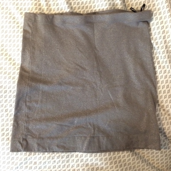 Silver shimmer bodycon skirt